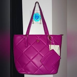 Anne Klein Orchid Flower Color Handbag With Matching Coin Pouch🌺